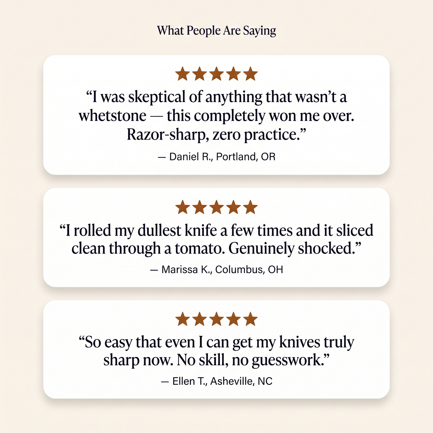 What cooks are saying