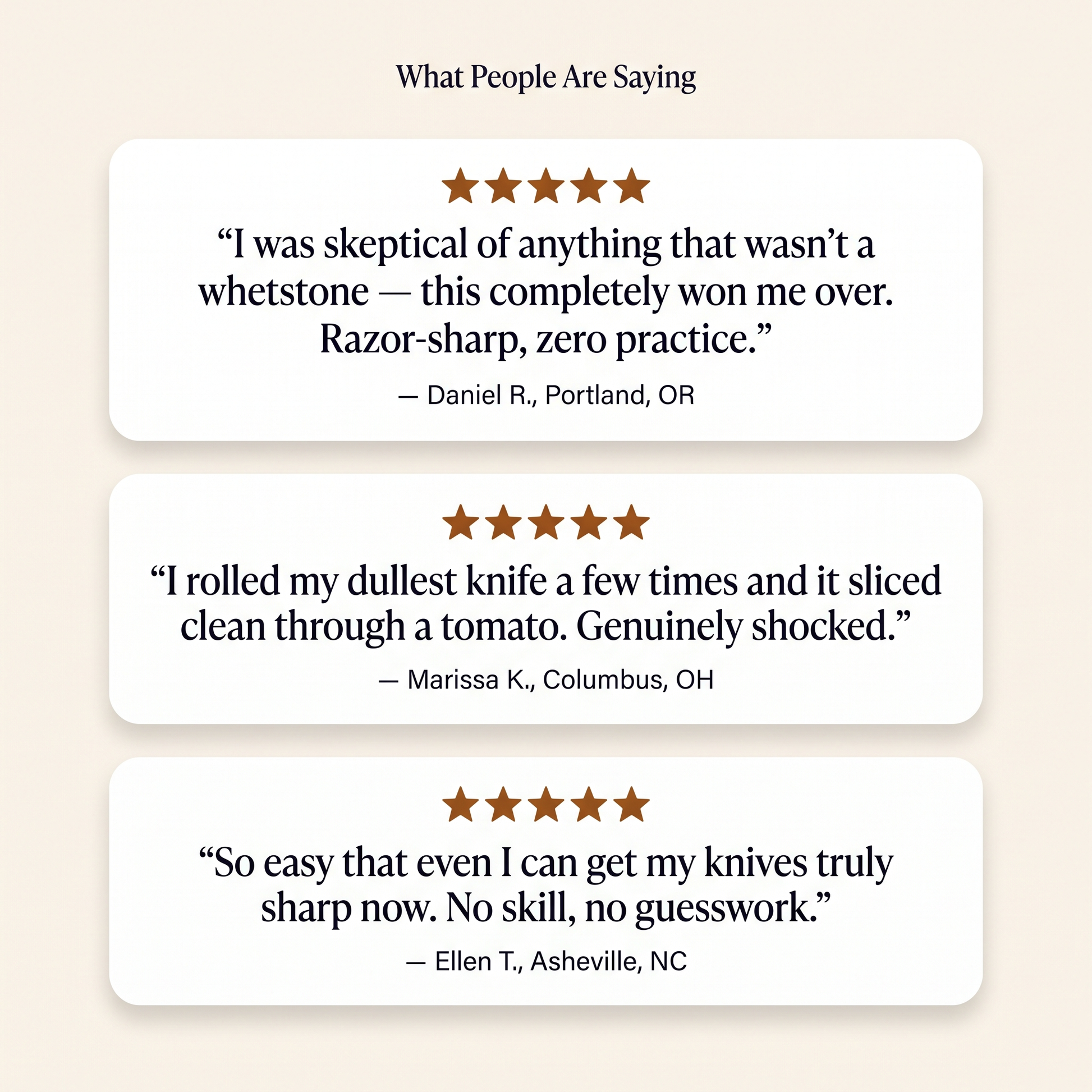 What cooks are saying